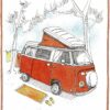 Mes cabanes - cabane de voyage orange - feutre fin et encres