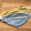 sac banane en velours de coton bio teints à la gaude et à l'indigo