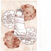Bébé en fleurs - gravure et encre végétale