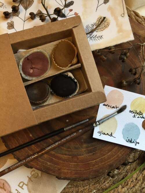 Boîte de 4 demi-godets d'aquarelle végétale – Image 8